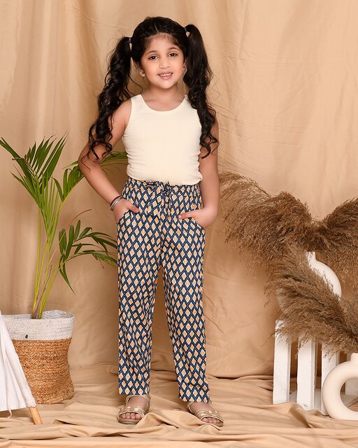Buy coral Trousers & Pants for Girls by GAME BEGINS Online | Ajio.com