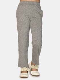 Kids Cave Track Pant For Girls (Grey, Pack of 1)