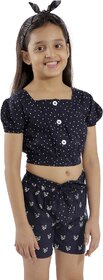 Kids Cave Indi Girls Mini/Short Casual Dress (Blue, Half Sleeve)