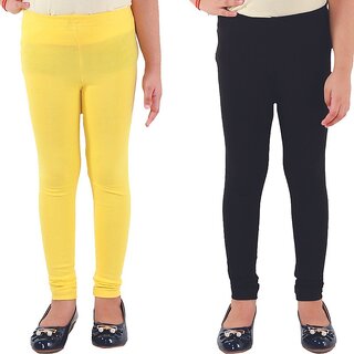                       Kids Cave Legging For Girls (Yellow Pack of 2)                                              