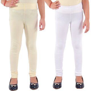                       Kids Cave Legging For Girls (Beige Pack of 2)                                              