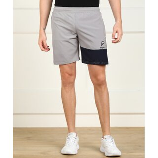 Slagen Self Design Men Grey Sports Shorts