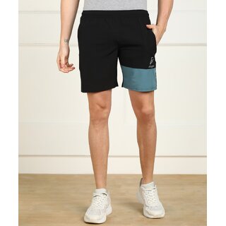 Slagen Self Design Men Black Sports Shorts