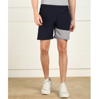                       Slagen Self Design Men Blue Sports Shorts                                              