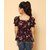 Kids Cave Girls Casual Crepe Balloon Top (Purple, Pack of 1)