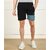 Slagen Self Design Men Black Sports Shorts