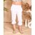 Kids Cave Capri For Girls Casual Solid Cotton Blend (White Pack of 1)