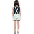 Kids Cave Dungaree For Girls Casual Floral Print Rayon (Light Green, Pack of 1)