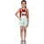 Kids Cave Dungaree For Girls Casual Floral Print Rayon (Light Green, Pack of 1)
