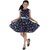 Kids Cave Indi Girls Midi/Knee Length Casual Dress (Blue, Sleeveless)