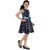 Kids Cave Indi Girls Midi/Knee Length Casual Dress (Blue, Sleeveless)