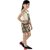 Kids Cave Indi Girls Short/Mid Thigh Casual Dress (Dark Green, Noodle strap)