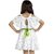 Kids Cave Indi Girls Above Knee Casual Dress (White, Short Sleeve)
