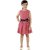 Kids Cave Indi Girls Midi/Knee Length Casual Dress (Pink, Sleeveless)