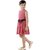 Kids Cave Indi Girls Midi/Knee Length Casual Dress (Pink, Sleeveless)