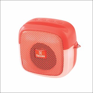                       TP TROOPS  Dynamic Thunder Sound with Disco LED 5 W Bluetooth Speaker (Red, Stereo Channel)-TP-3089-Red                                              