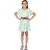 Kids Cave Indi Girls Above Knee Casual Dress (Light Green, Half Sleeve)