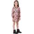Kids Cave Indi Girls Above Knee Casual Dress (Multicolor, Full Sleeve)