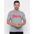 Modernity Reliable Grey Cotton Printed Round Neck T-Shirt For Men