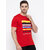 Modernity Reliable Red Cotton Printed Round Neck T-Shirt For Men