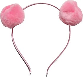 Pom Pom Hair Bands for Girls Kids  Women 1Year Professional Chest Heart Orchid