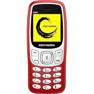                       KECHAODA K200 (Dual SIM, 1.3 Inch Display, 400mAh Battery, Red)                                              