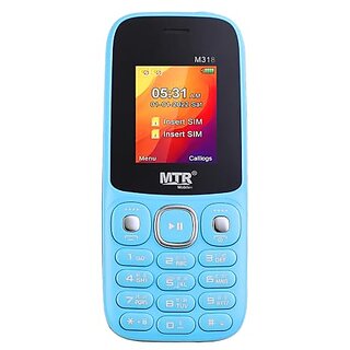                       MTR M318 (Dual SIM, 1.77 Inch Display, 1100mAh Battery, Light Blue)                                              