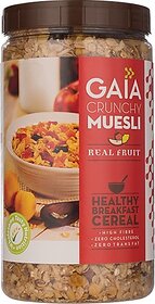 GAIA Crunchy Muesli with real fruit. Burst of flavor in every bite. 1KG Plastic Bottle (1 kg)