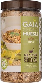 GAIA Crunchy Diet Muesli multi-grain, for a healthy, low-calorie breakfast. Plastic Bottle (1 kg)