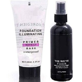                       MAKEUP BASE PRIMER WITH MAKEUP FIXER Primer (TRANSPARENT) (Set of 2)                                              