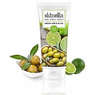                       SKINELLA Gel Body Wash,Green Lime And Olive (200 ml)                                              