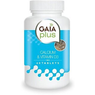 GAIA Plus Calcium and Vitamin D3 for Bones and Healthy Teeth (60 Tablets)