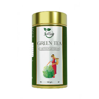 Natural Green Tea Best For Weight Loss  Stress Reliever  Boost Immunity Power Green Tea Tin