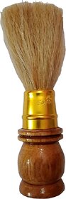 PasCom Wood Shaving Brush with Ultra Soft  Absorbent Bristles  Long Handle for Men, Brown