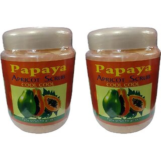                       PasCom Papaya Apricot Face Scrub for All Skin Type, Each-1 kg, Pack of 2                                              