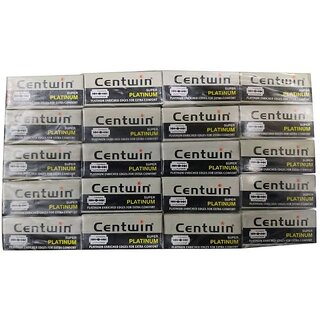                       Centwin Platinum shaving Ultra Double Edge Safety Razor Blades with Triple Coated Edges Pack of 20 Box (EACH BOX 50 pic)                                              