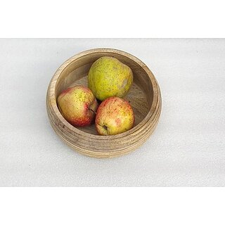                       Onlinecraft Wooden Serving Bowl Ch7311 (Pack Of 1, Brown)                                              