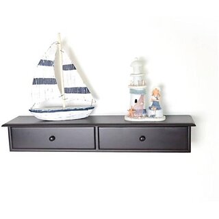 Onlinecrafts Engineered Wood Wall Mount Cabinet (Finish Color - Black, Pre-Assembled)