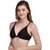 Zourt Poly Cotton B Cup Front Open Bra Set of 2 Black-Skin