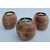 Onlinecraft Wooden Tealight Holder Wooden 3 - Cup Tealight Holder Set (Clear, Pack Of 4)