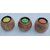 Onlinecraft Wooden Tealight Holder Wooden 3 - Cup Tealight Holder Set (Clear, Pack Of 4)