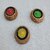 Onlinecraft Wooden Candle Holder Set (Gold, Pack Of 1)