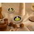 Onlinecraft Wooden Tealight Holder (Gold, Pack Of 1)
