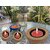 Onlinecraft Wooden 3 - Cup Tealight Holder (Gold, Pack Of 1)