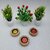 Onlinecraft Wooden 3 - Cup Tealight Holder (Gold, Pack Of 1)