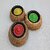Onlinecraft Wooden 3 - Cup Tealight Holder (Gold, Pack Of 1)