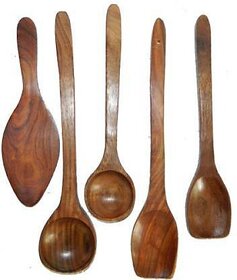 Onlinecraft Ch2917 Kitchen Tool Set (Brown, Cooking Spoon)