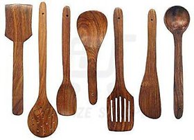 Onlinecraft Ch2908 Kitchen Tool Set (Brown, Spatula, Ladle)