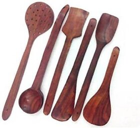 C2771 Wooden Spoon Kitchen Tool Set (Brown)