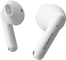 HAMMER KO Pro Bluetooth Earbuds with Upto 20H Playtime ENC Fast Charging Type-C IPX4 Water Resistant Bluetooth v5.3 Touch Controls and Voice Assistant (White)